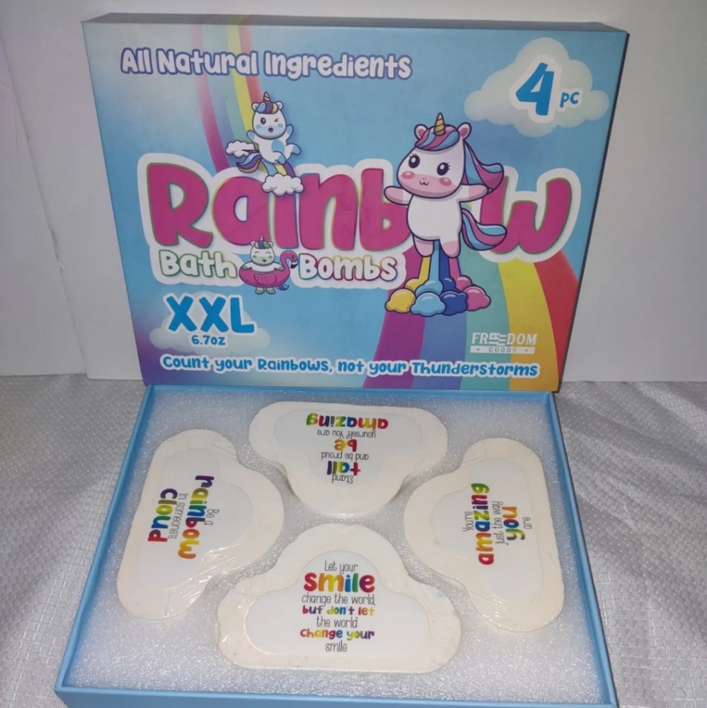 Rainbow bath bomb Set 4 pack